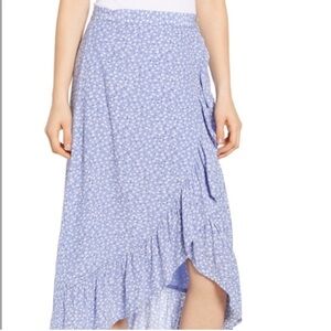 Rails Midi Wrap Nova Sky Blue Daisy Skirt